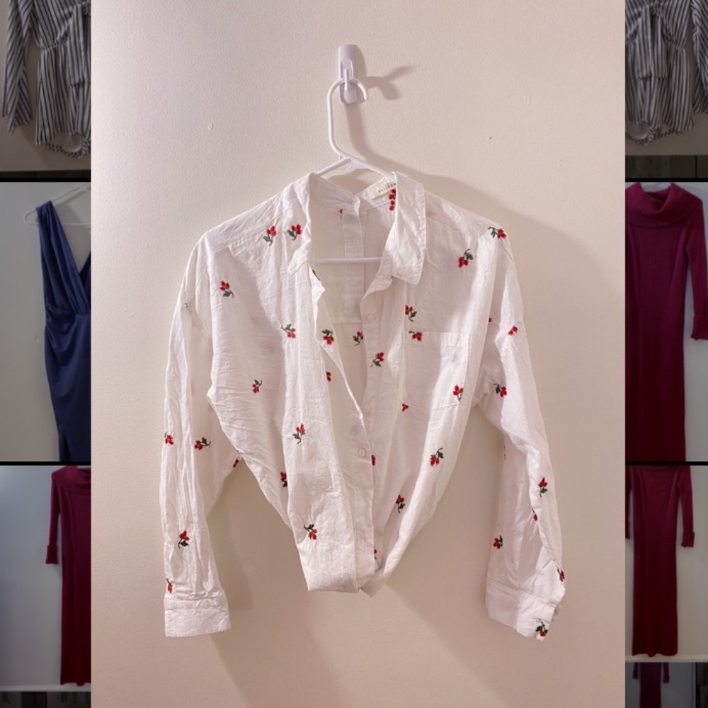 Rosebud White Vintage Buttonup/ Casual Dressshirt